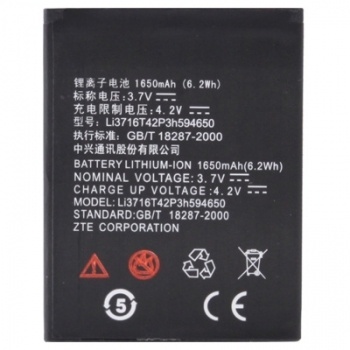 Batera de Reemplazo 1650mAh para ZTE U807 / U970 / U930 / U795 / U817 / N881E / V970