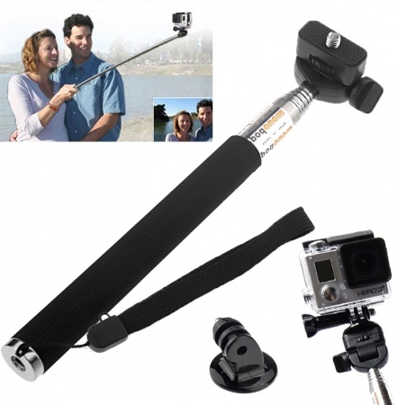 ST-55 Extendable Pole Monopod with Tripod Mount Adapter for Gopro HERO4 / 3+ / 3 / 2 / 1