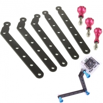 Aluminum Alloy Extension Arm Mount Kits With Screw for Gopro Camera HD Hero 4 / 3+ / 3 / 2 / 1