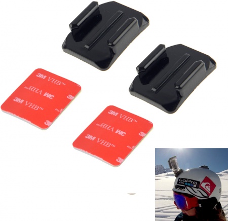 TMC 2 x Curved Surface Mount with 2 x 3M VHB Adhesive Sticky for GoPro Hero 4 / 3+ / 3 / 2 / 1