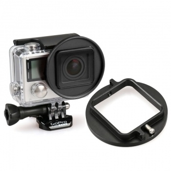 52mm UV Lens Filter Adapter Ring for GoPro HERO 4 / 3+ Rig Cage Case Mount