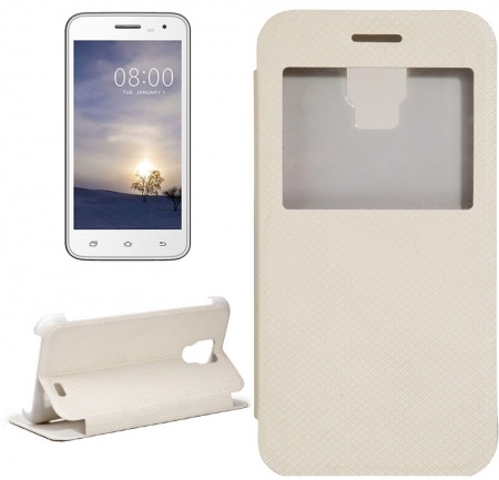 Leather Case with Holder and Caller ID Display for DOOGEE VOYAGER2 DG310