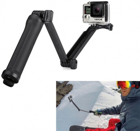 3-Way Monopod + Tripod + Grip Super Portable Magic Mount Selfie Stick for GoPro Hero4 / 3+ / 3 / 2 / SJ4000, Length of Extension: 20-62cm