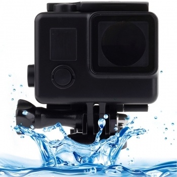 Black Edition Waterproof Housing Protective Case with Buckle Basic Mount for GoPro HERO4 /3+, Waterproof Depth: 10m