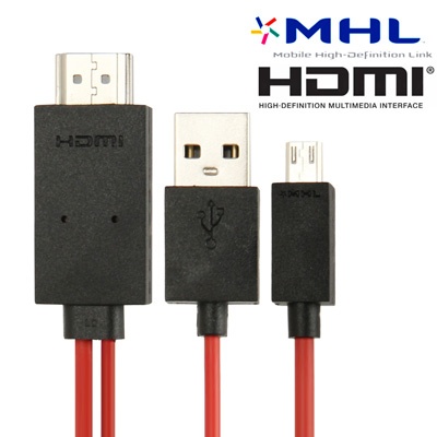 Cabo conversor adaptador de Micro USB MHL para HDMI Full HD 1080P 2 metros