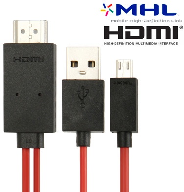 Full HD 1080P Micro USB MHL & USB Connector to HDMI Adapter HDTV Adapter Converter Cable for Samsung Galaxy Note 4 / N910, Galaxy S IV / i9500, Galaxy Note 3 / N9000, Galaxy Note 2 / N7100 , Galaxy S III/ i9300 , Length: 2m