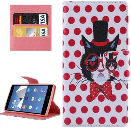 Cool Cat Patterns Horizontal Flip Leather Case with Holder & Card Slots & Wallet for OnePlus Two