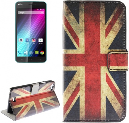 Retro UK Flag Pattern Horizontal Flip Magnetic Buckle Leather Case with Holder & Card Slots & Wallet for Wiko Lenny