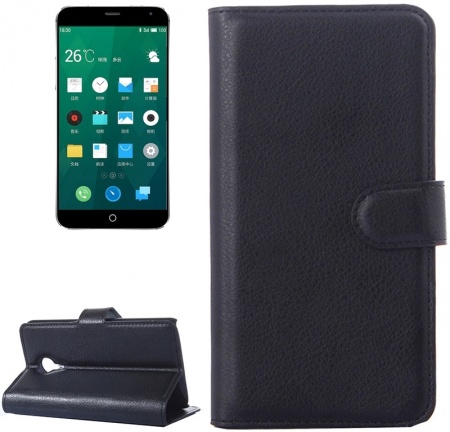 Lichee Texture Leather Case with Holder & Card Slots & Wallet for Meizu MX 4