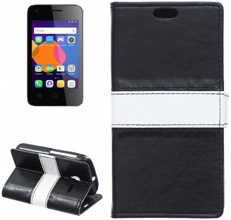 Crazy Horse Texture Horizontal Flip Color Matching Leather Case with Card Slots & Wallet & Holder for Alcatel OneTouch Pixi 3 / OT4009D