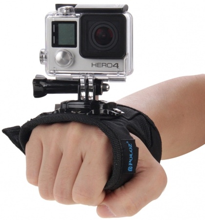 PULUZ 360 Degree Rotation Glove Style Palm Strap Mount Band for GoPro HERO4 Session /4 /3+ /3 /2 /1, Xiaomi Yi Sport Camera