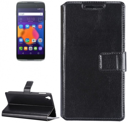 Crazy Horse Texture Horizontal Flip Leather Case with Holder & Card Slots for Alcatel Idol 3 5.5inch