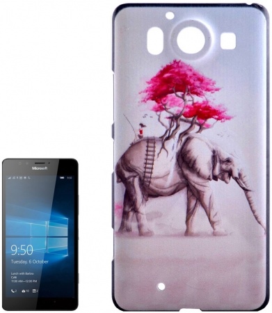 Creative Elephant Patterns PC Protective Case for Microsoft Lumia 950