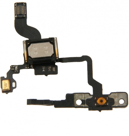 iPartsBuy High Quality Sensor Flex Cable + Switch Flex Cable + Ear Speaker + Switch Frame Replacement for iPhone 4