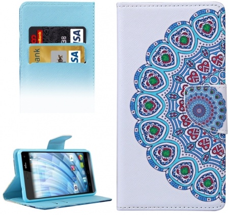 National Style Flower Bud Pattern Horizontal Flip Leather Case with Holder & Card Slots & Wallet for Wiko Fever