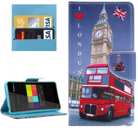 I LOVE LONDON Patterns Horizontal Flip Leather Case with Magnetic Snap & Card Slots & Holder & Wallet for OnePlus X