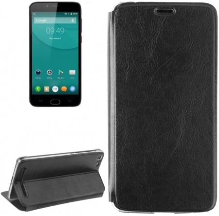 Horizontal Flip Leather Case with Holder for DOOGEE Y200