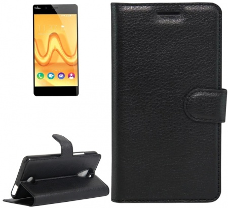 For Wiko Tommy Litchi Texture Horizontal Flip Leather Case with Holder & Card Slots & Wallet