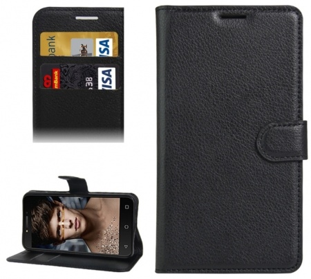 For Alcatel Shine Lite Litchi Texture Horizontal Flip PU Leather Case with Holder & Card Slots & Wallet