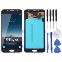LCD Screen and Digitizer Full Assembly (OLED Material ) for Galaxy C8(Black)