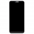 Pantalla de repuesto negra para Huawei P20 Lite apagada sobre fondo blanco.