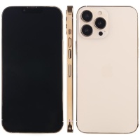 Maqueta con pantalla negra de iPhone 13 Pro Dorado