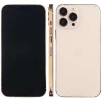 Maqueta con pantalla negra de iPhone 13 Pro Max Dorado