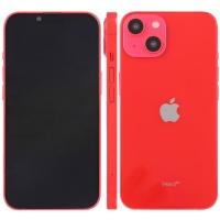 Maqueta con pantalla negra de iPhone 14 Rojo