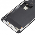 Pantalla OLED del iPhone 11 Pro Max sin botn de inicio, vista frontal con conectores visibles.