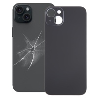 Back Glass Cover for iPhone 15 Plus with Large Camera Hole Negro