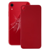 Glass Back Battery Cover for iPhone XR with Adhesive and Big Camera Hole Rojo