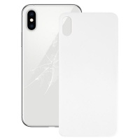 Back cover with Big Camera Hole and Adhesive for iPhone XS Blanco