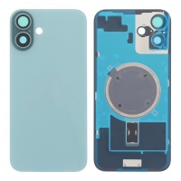 Back cover with camera frame and magnetic ring for iPhone 16 Plus Green