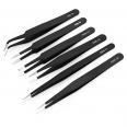 6 in 1 stainless steel anti-static tweezers set for electronic maintenance 1