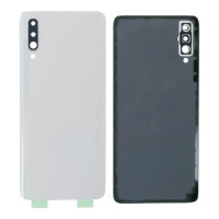 Complete back cover with camera frame for Samsung A70 White