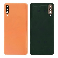 Complete back cover with camera frame for Samsung A70 Orange