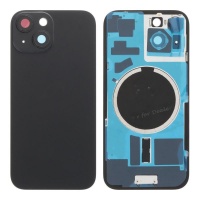 Tapa trasera con marco de cámara y anillo magnético para iPhone 15 Negro Tapa trasera con marco de cámara y anillo magnético para iPhone 15 Negro