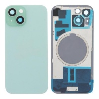 Tapa trasera con marco de cámara y anillo magnético para iPhone 15 Verde Tapa trasera con marco de cámara y anillo magnético para iPhone 15 Verde