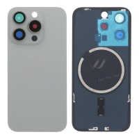Tapa trasera para iPhone 15 Pro Blanco Titanio Tapa trasera para iPhone 15 Pro Blanco Titanio