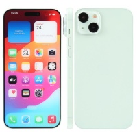 Maquete com ecrã preto de iPhone 15 Plus Verde