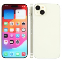 Maquete com ecrã preto de iPhone 15 Plus Amarelo