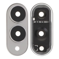 Rear Camera Lens and Bezel for Samsung S25 Edge Titanium Silver