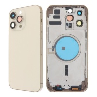 Back Cover with Magnetic Ring and Lenses for iPhone 14 Pro Max Golden